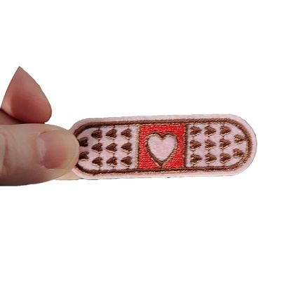 Iron on Fun Plaster First Aid Patch Sew Badge Motif Decoration 6.7cm x 2cm P397