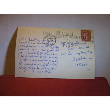 EASTBOURNE, SUSSEX multiview used vintage postcard by Shoesmith 1953 pm =