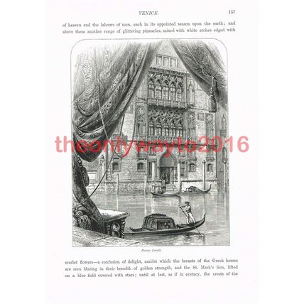 Palazzo Cavalli, Venice, Italy, Book Illustration (Print), c1875