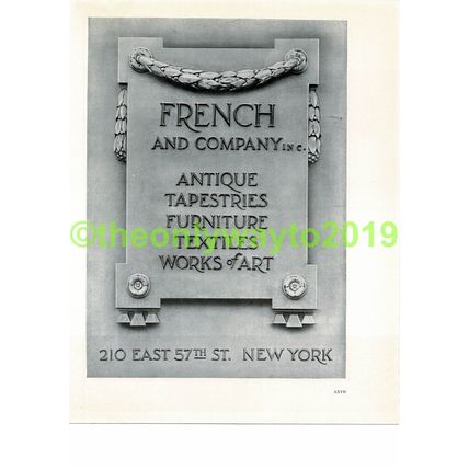 French & Co, Advert, NY, USA, Book Illustration (Print), 1934