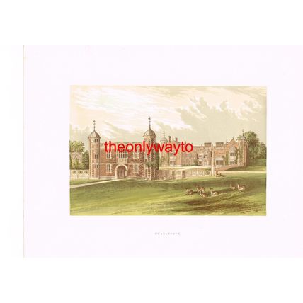 CHARLECOTE, Nr STRATFORD, WARWICKSHIRE (LUCY FAMILY), Book Illustration, c1880