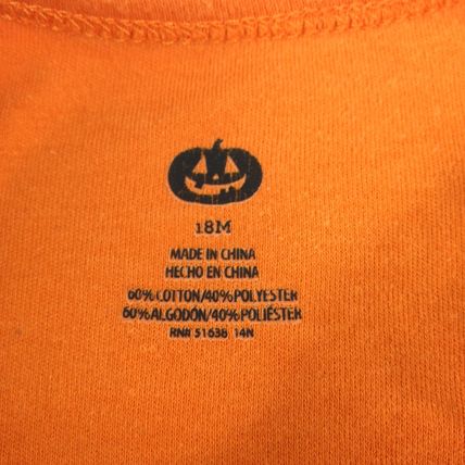 Halloween Jumper Topsville "Dont Scare Me I Poop" Orange Long Sleeve Size 18M