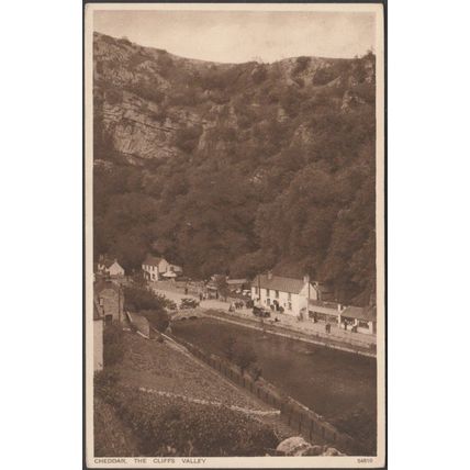 The Cliffs Valley, Cheddar, Somerset, c.1940 - Photochrom Postcard