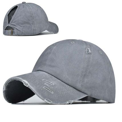 Bun Hat Cotton Summer Sun Sport Snapback Ponytail Baseball Cap Ladies High