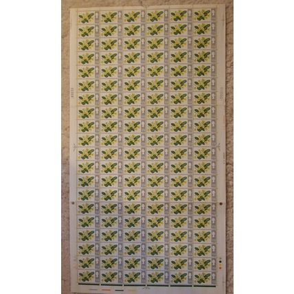 GB 1967 British Flowers 1s6d mint sheet of 120 stamps SG 722
