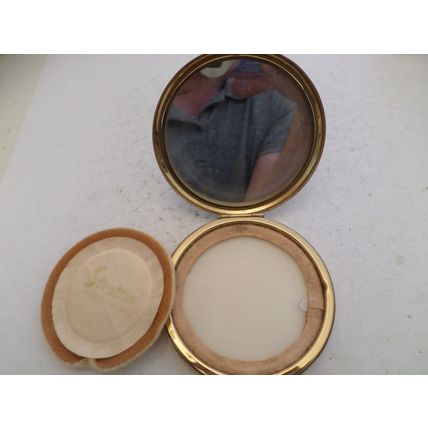Stratton - vintage powder compact - gold coloured. #5