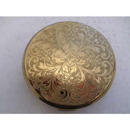 Stratton - vintage powder compact - gold coloured. #5