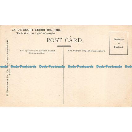 R137881 Earls Court Exhibition. 1904. M. Ettlinger. The Royal Series. Series 430