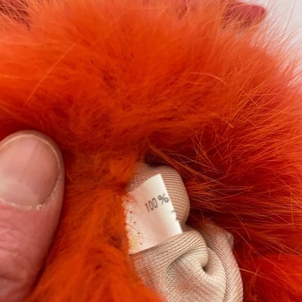 Leather Fur ORANGE Gloves Vintage French designer! SILK LINED! OffeR!