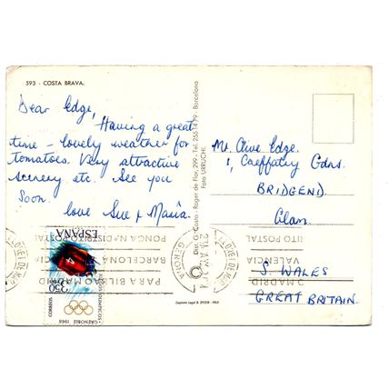 593 Costa Brava - Spain - Postally Used - Lloret De Mar 23rd May 1969 - Gerona