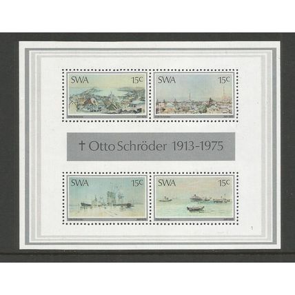 South West Africa 1975 Otto Schroder (Painter) UMM Miniature Sheet SG MS 281