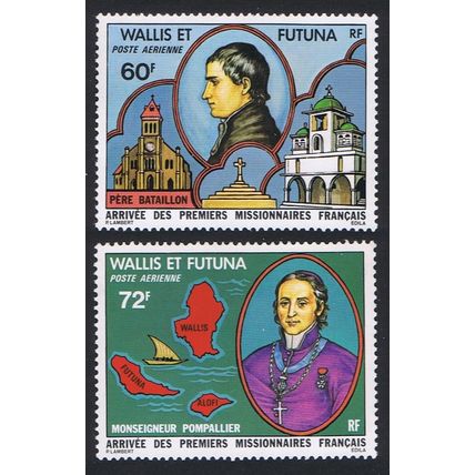 Wallis and Futuna Arrival of First French Missionaries 2v 1978 MNH