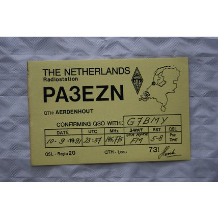 QSL Card The Netherlands Radiostation PA3EZN