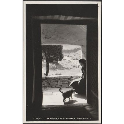 The Porch, Farm Kitchen, Watendlath, c.1950s - Sankey's RP Postcard