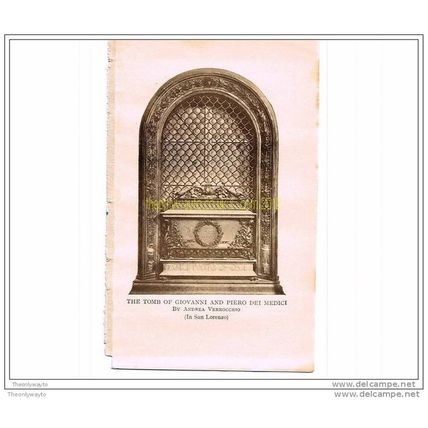 TOMB OF GIOVANNI & PIERO DEI MEDICA, FLORENCE, ITALY, c1895, Illustration 1920