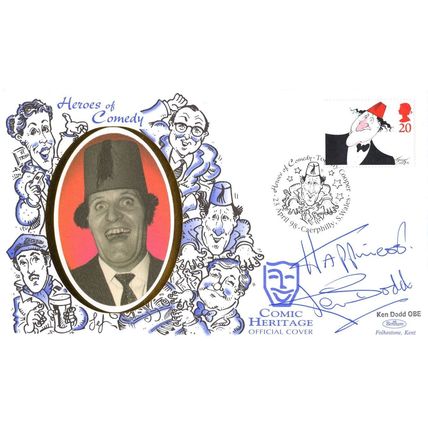 Tommy Cooper Magic Comedian Ken Dodd Benham Hand Signed FDC