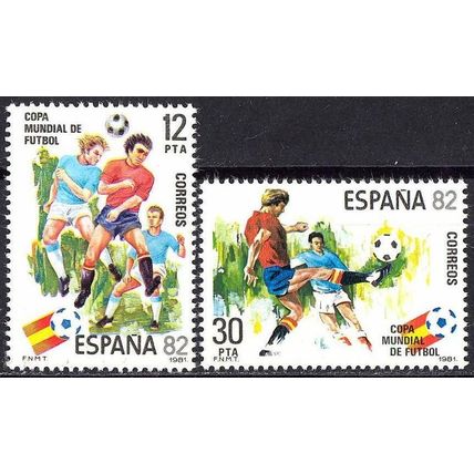 España. 1981. Mi # 2496 / 97. Copa Mundial de Futbol. ESPAÑA '82. World Cup