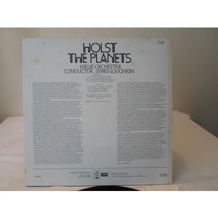 LP. 1976. HALLE ORCHESTRA.HOLST .THE PLANETS, OP32.CFP.40243. NEAR MINT