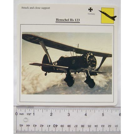 Henchel Hs 123 - Germany - Attack & Close Support - Collectors Club Card