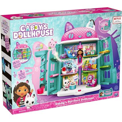 Gabby’S Dollhouse, Purrfect Dollhouse with 15 Pieces Including Toy Figures, Furn