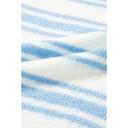 Sky Blue Stripe Boxy Fit Wide Sleeve Sweater T Shirt