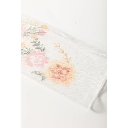 White Faux Two Piece Floral Long Sleeve Patchwork Tee