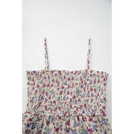 Multicolour Bohemian Ditsy Floral Smocked Fit Flare Sundress