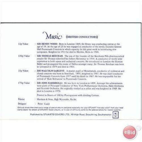 GB FDC 1980 - British Conductors - Music - London issue