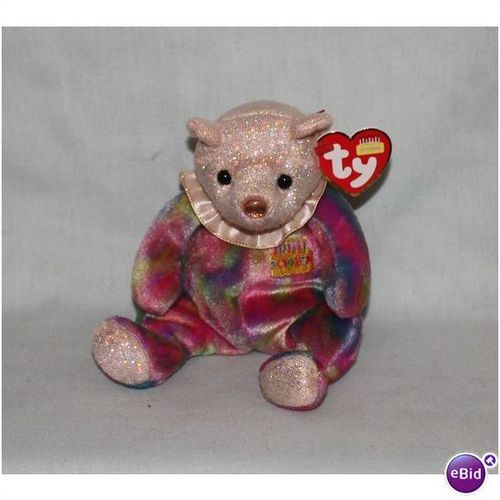 2001 Ty Beanie Babies Birthday Bear October with Tag