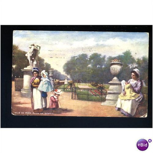 TUCK OILETTE Postcard 7169 "Ville de Paris - Jardin des Tuileries"