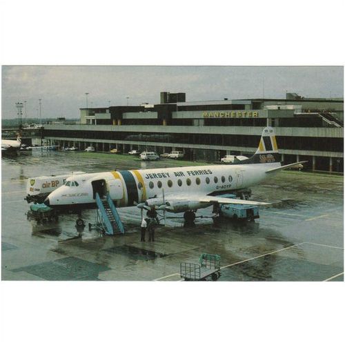 Jersey Air Ferries Vickers Viscount Aircraft Postcard (A21712)