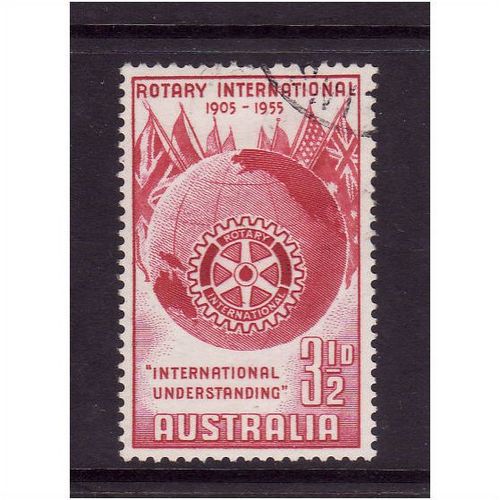 AUSTRALIA 1955 SG 281 3 1/2d ROTARY INTERNATIONAL FINE USED