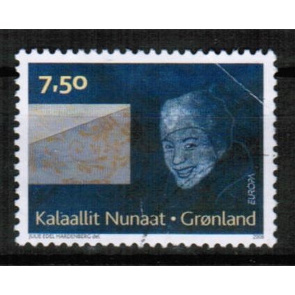 2008 Greenland Sc# 512 used - Europa 7.50kr creased