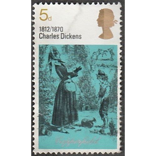 1970 Literary Anniversaries. 5d Value, Charles Dickens. Copperfield. Fine Used