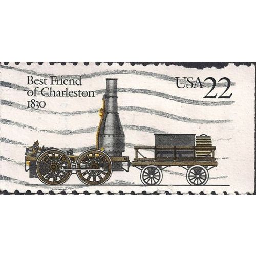 USA, RAIL, Best Friend Charleston 1830, grey 1987, 22c, #2