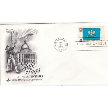 Louisiana United States 1976 State Flags FDC Washington DC cancel Unaddressed