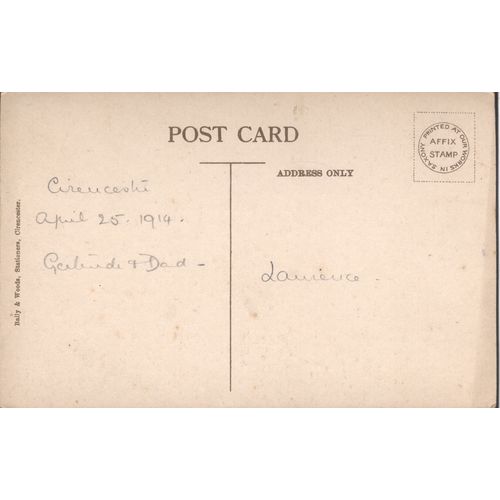 Vintage GB postcard - Parish Church, Cirencester, Abbey Grounds, Gloucestershire