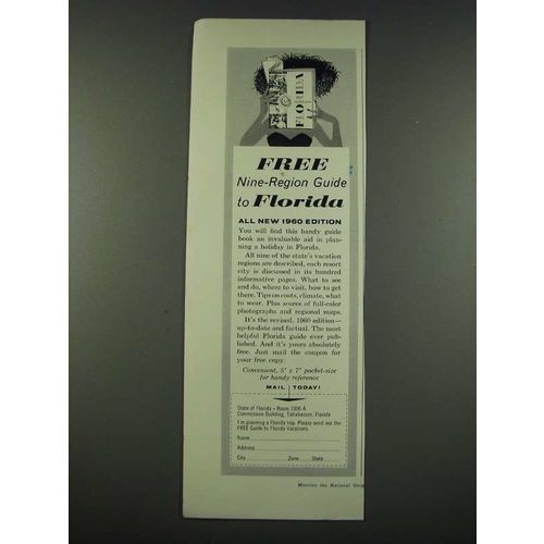 1960 Florida Tourism Ad - Nine-Region Guide