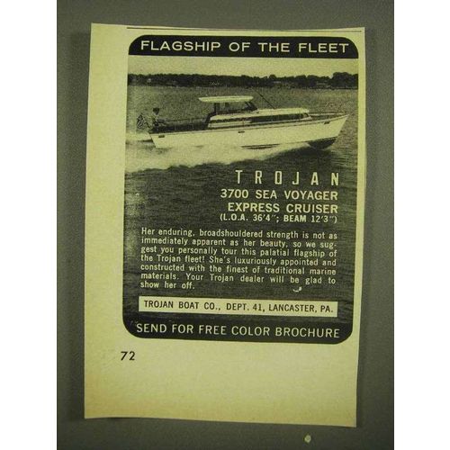1965 Trojan 3700 Sea Voyager Express Cruiser Boat Ad