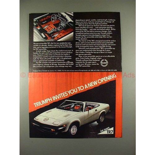 1979 Triumph TR7 Car Ad - Invites You to a New Opening!