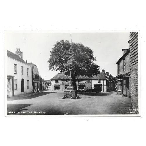 SUPERB REAL PHOTOGRAPHIC POSTCARD OF THE VILLAGE ALFRISTON SUSSEX (1862)