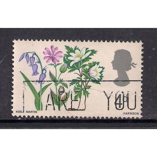 GB 1967 QE2 4d Wild Flowers Used stamp SG 720. ( E893 )