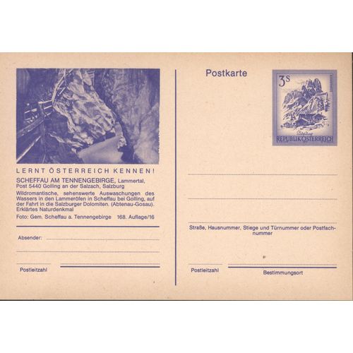 Austria unused - 3s pre-paid - Scheffau Am Tennengebirge, Lammertal
