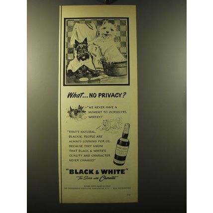1950 Black & White Scotch Ad - What.. No privacy?