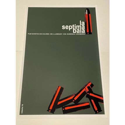 24x36" Movie Poster 4 Soviet film La Septima Bala.7th bullet.Cinema art.LAST 1