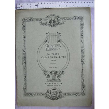 1914 Sous les Halliers by Maurice Pesse, Oeuvres pour Piano