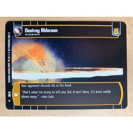 Star Wars TCG: A New Hope # 9 Destroy Aldreaan (A) 2002 WotC Dark Rare