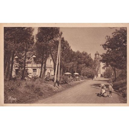 Varengeville Sur Mers Childs Hat Blowing Antique French Postcard