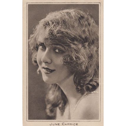 June Caprice Actress Antique Postcard