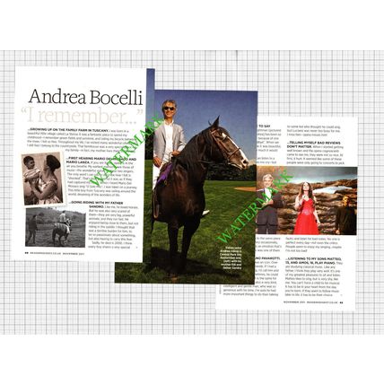 Andrea Bocelli - 2011 Article